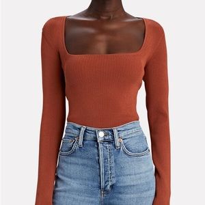 Intermix Kai long sleeve rib knit top
